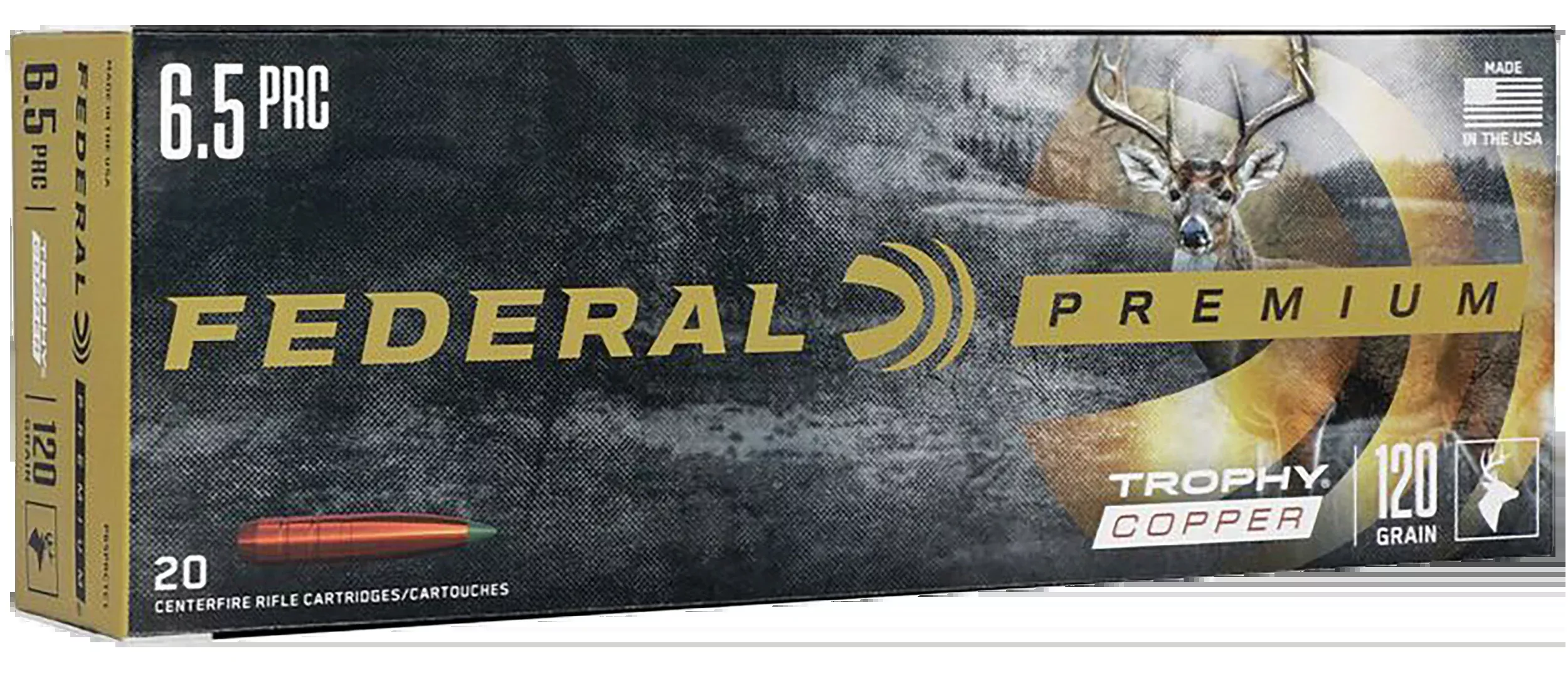 Federal Premium 6.5 PRC 120gr Trophy Copper 20rd - Box or Case