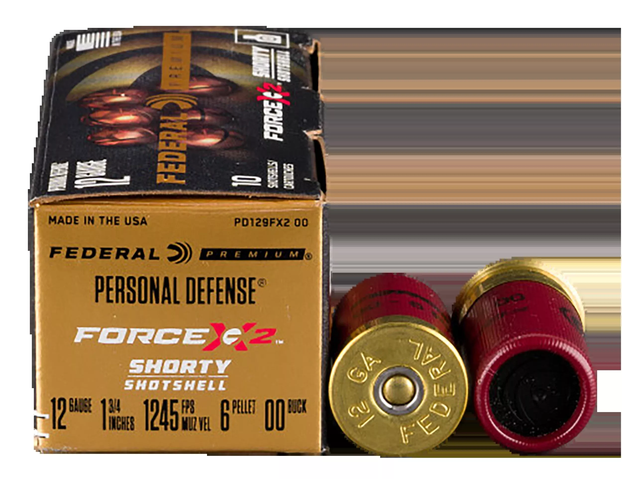 Federal Premium Force X2 12 Gauge 1.75" 6 Pellet 00 Buck Shot 10 Rd - Box or Case