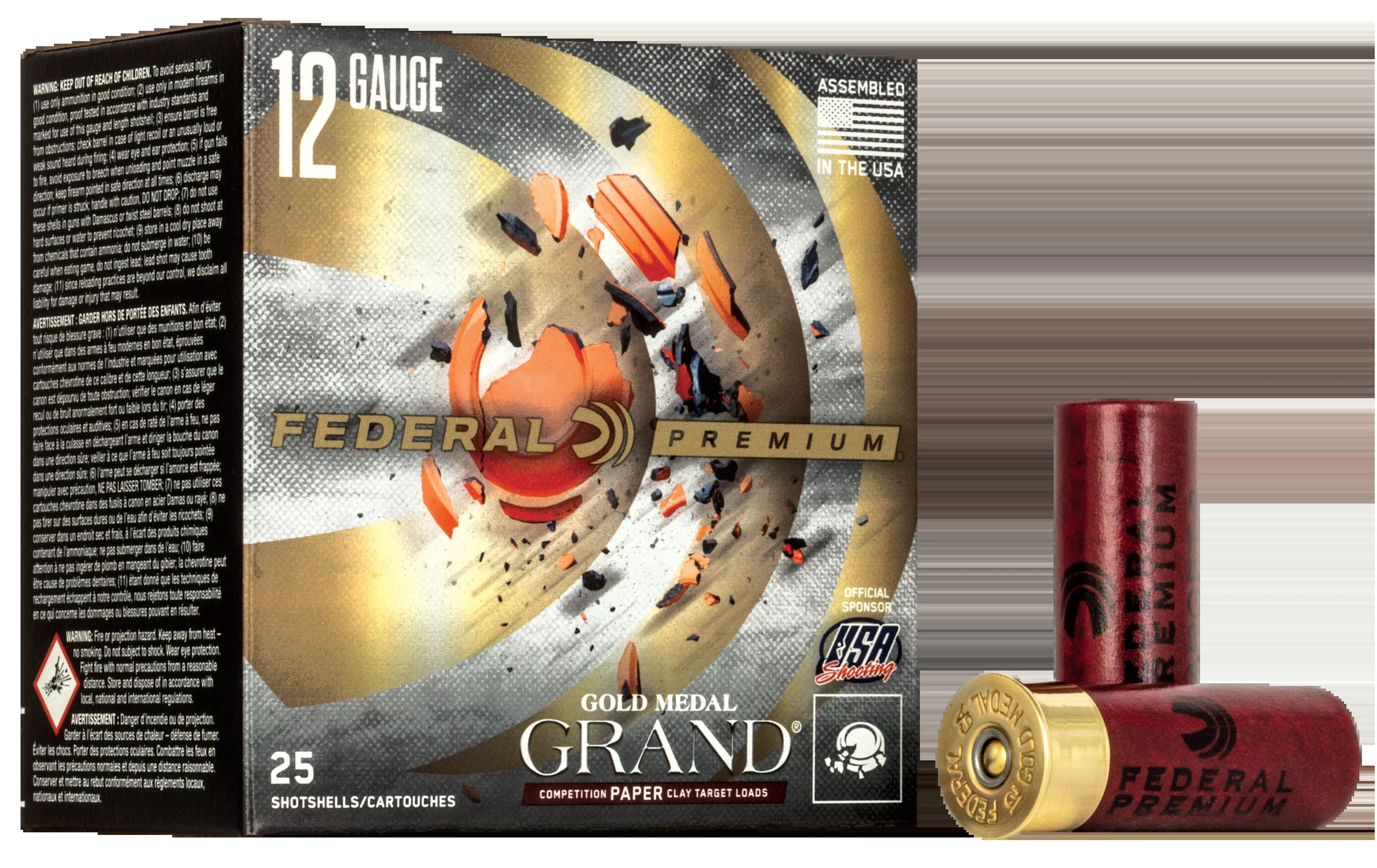 Federal Premium Gold Medal Paper 12 Gauge 2.75" 1 1/8 oz #7.5 Shot - Box or Case