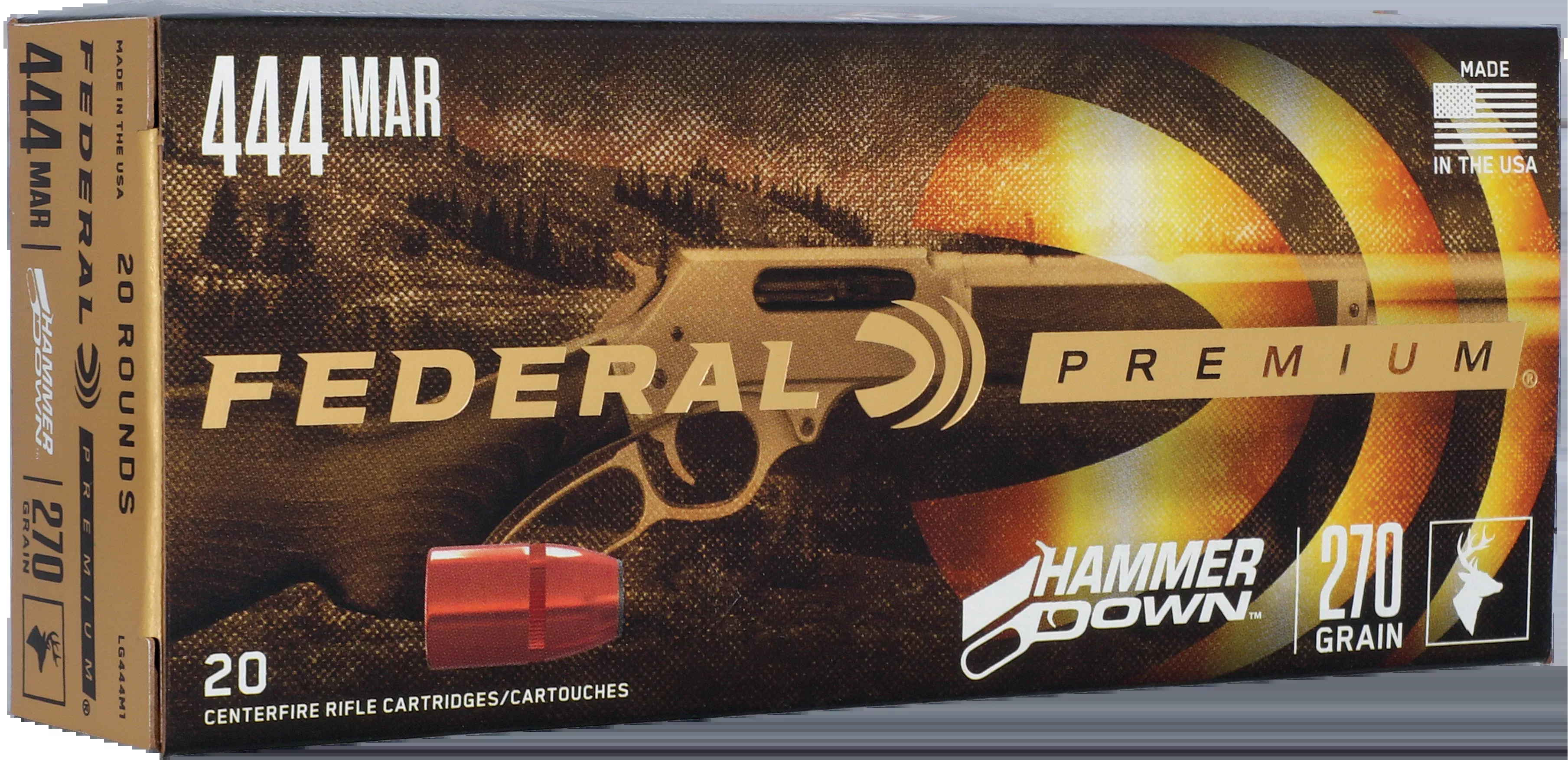 Federal Premium HammerDown 444 Marlin 270gr Bonded Hollow Point - Box or Case