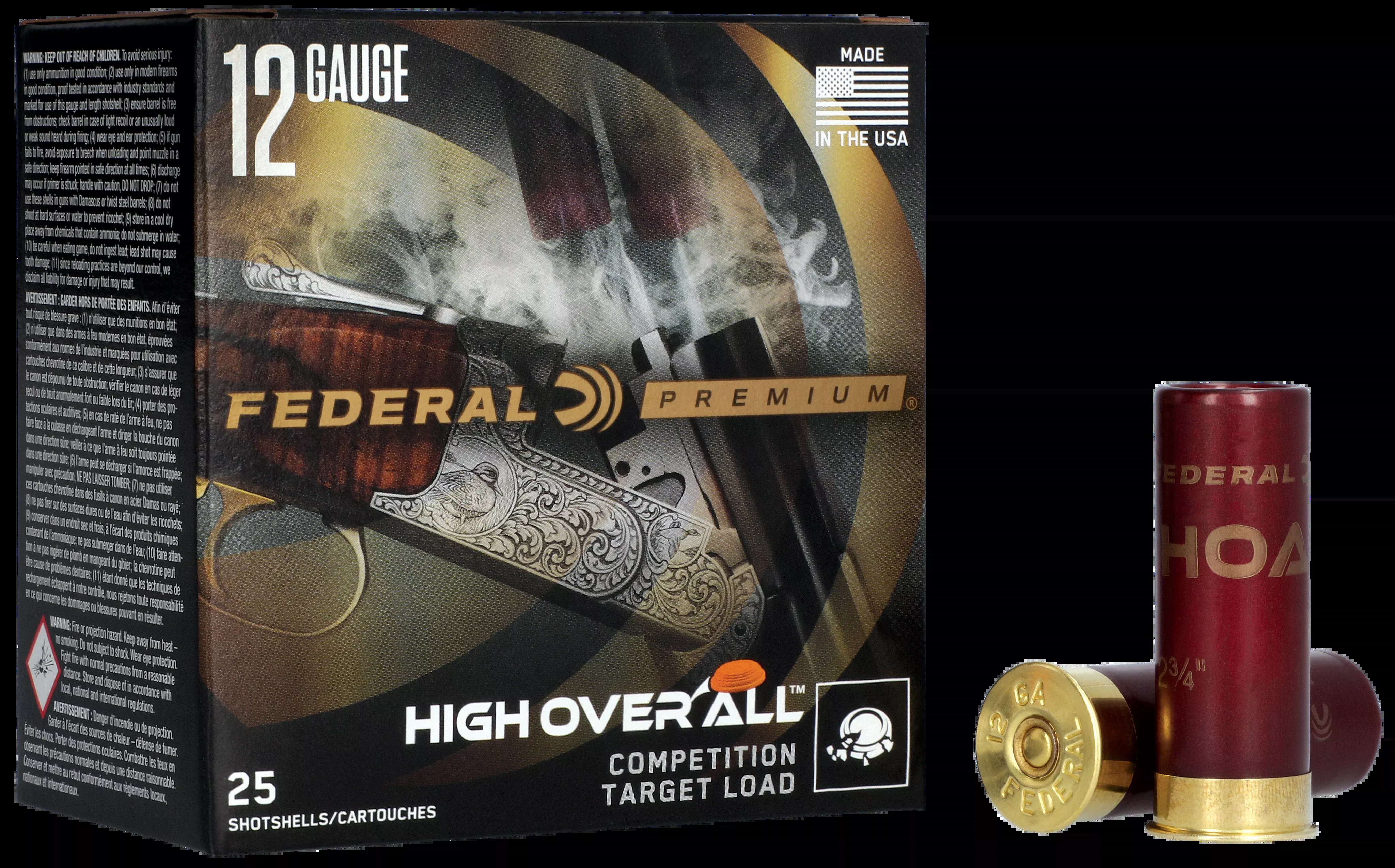 Federal Premium High Over All 12 Gauge 2.75" 1 oz #7.5 Shot 25 Rd - Box or Case