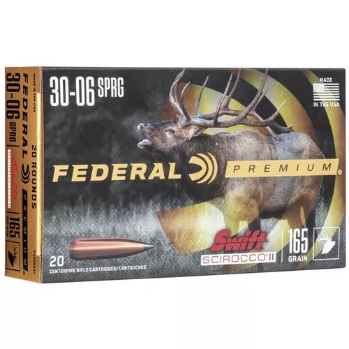 Federal Premium Swift Scirocco II 30-06 Springfield 165 Grain Ammunition (20 Rounds)