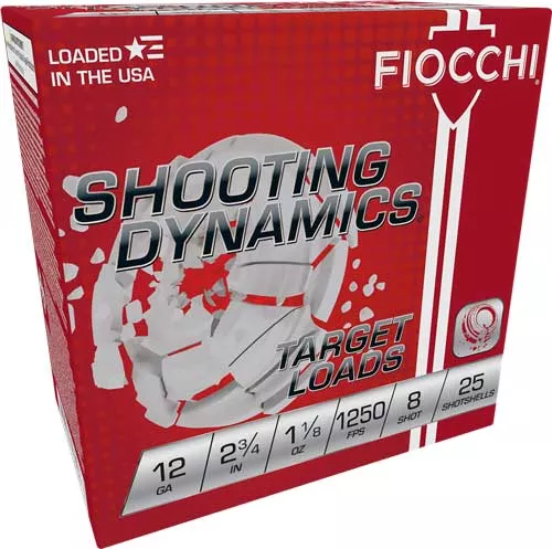 Fiocchi 12 Gauge 2.75" 1-1/8 oz #8 Shot 1250 fps Shotshell - 250 Rd Case
