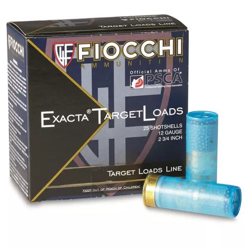 Fiocchi 12WRNO9 Exacta Target White Rino 12 Gauge 2.75" 1 1/8 oz 9 Shot 25 Bx