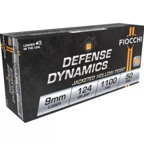 Fiocchi 9APBHP Shooting Dynamics 9mm JHP 124gr 50rds