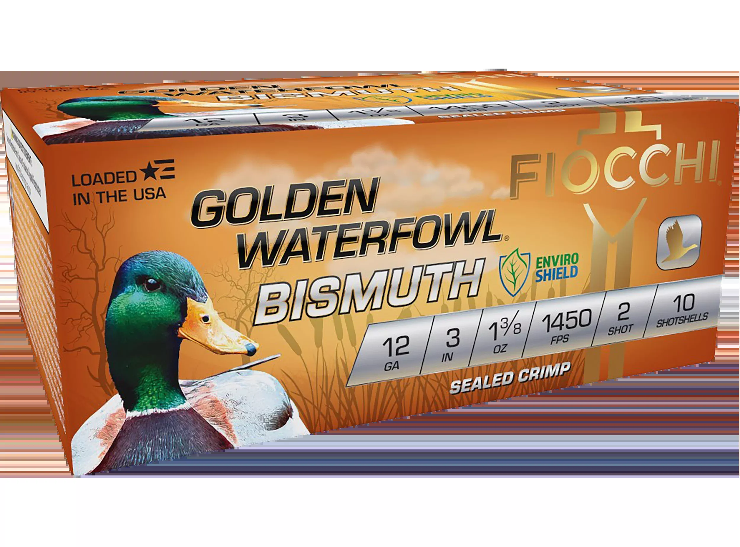 Fiocchi Golden Waterfowl Bismuth 12 Gauge 3" 1 3/8oz #2 Shot - Box or Case
