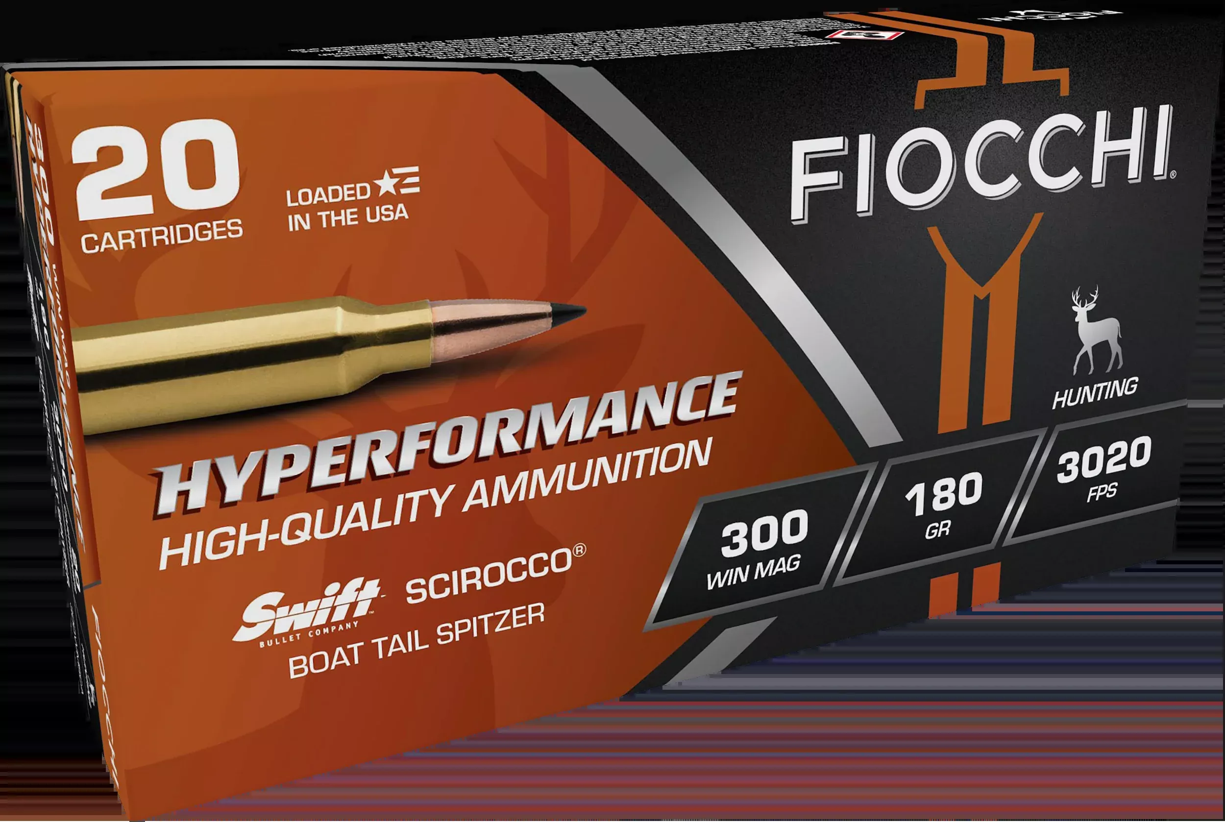 Fiocchi Hyperformance 300 Win Mag 180gr Swift Scirocco II Boat Tail Spitzer - Box or Case