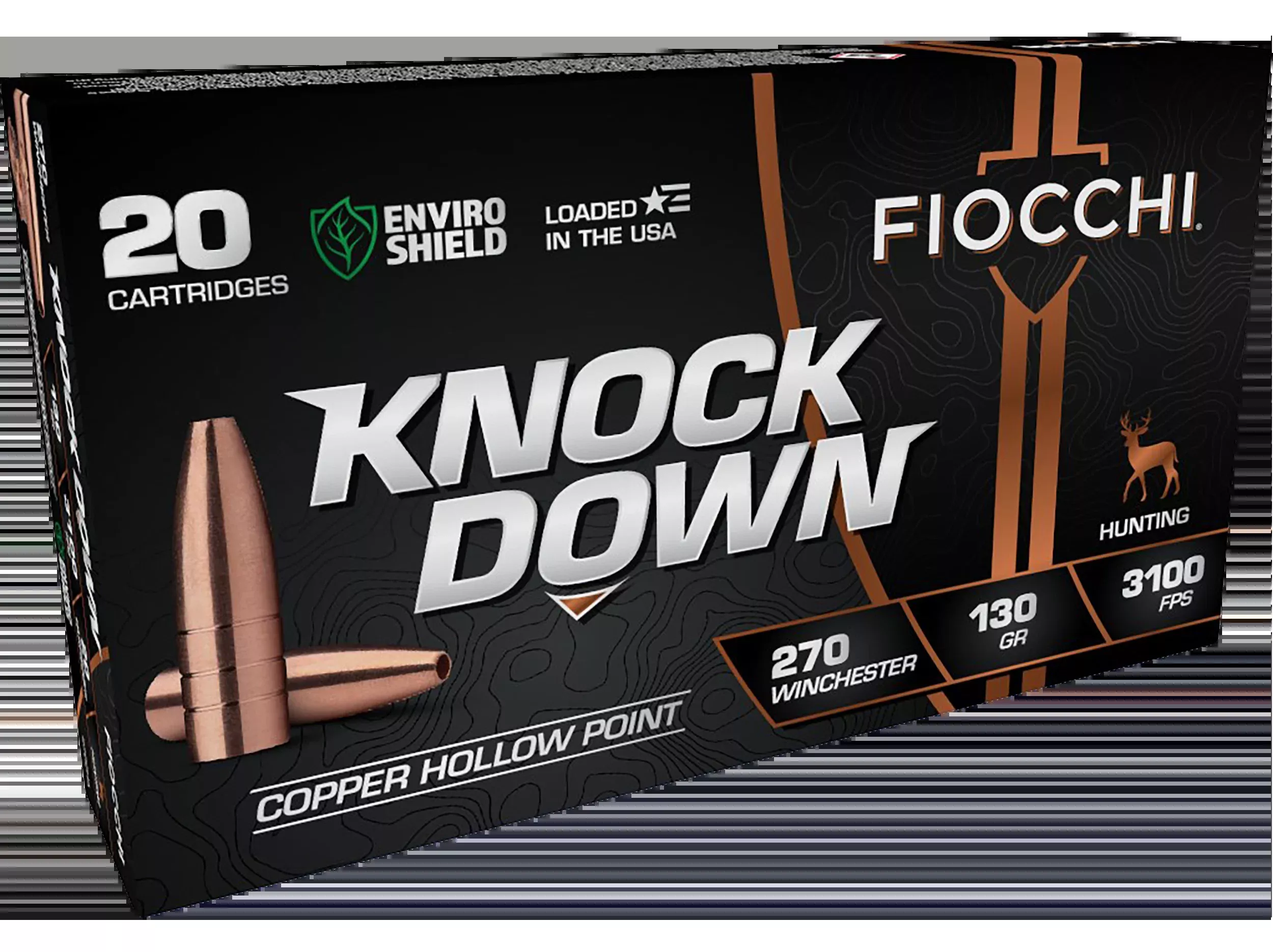 Fiocchi Knock Down Enviro Shield 270 Win 130gr Hollow Point - Box or Case