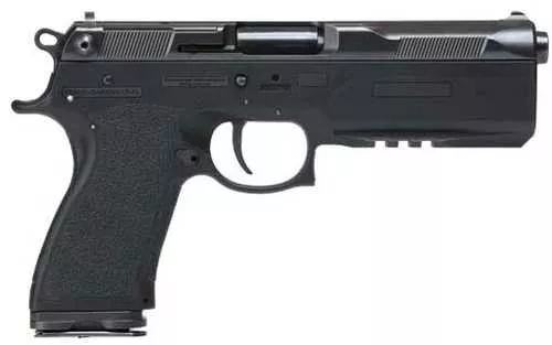 FK Brno PSD Single Action Only Semi-Automatic Pistol 7.5 FK 5.3" Barrel 16Rd Magazines Adjustable Sights Dark Gray Slide Black Polymer Finish