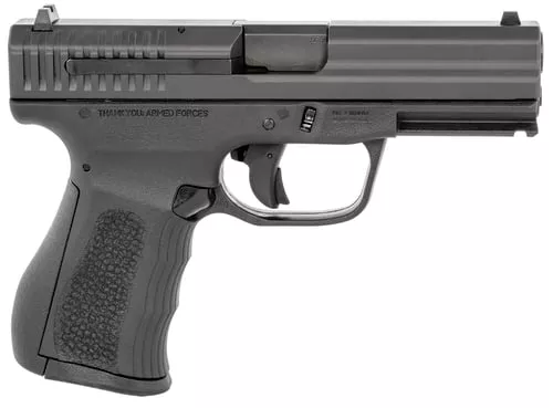 FMK G9C1G2BSS 9C1 G2 9mm Luger 14+1 4" Black Stainless Steel Barrel, Black Serrated Carbon Steel Slide, Black Polymer Frame w/Picatinny Rail, Black Backstrap Grip