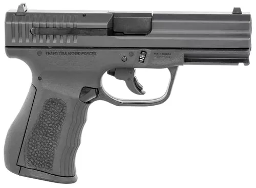 FMK G9C1G2BSSCM 9C1 G2 *CA/MA Compliant 9mm Luger 10+1 4" Black Stainless Steel Barrel, Black Serrated Carbon Steel Slide, Black Polymer Frame w/Picatinny Rail, Black Backstrap Grip