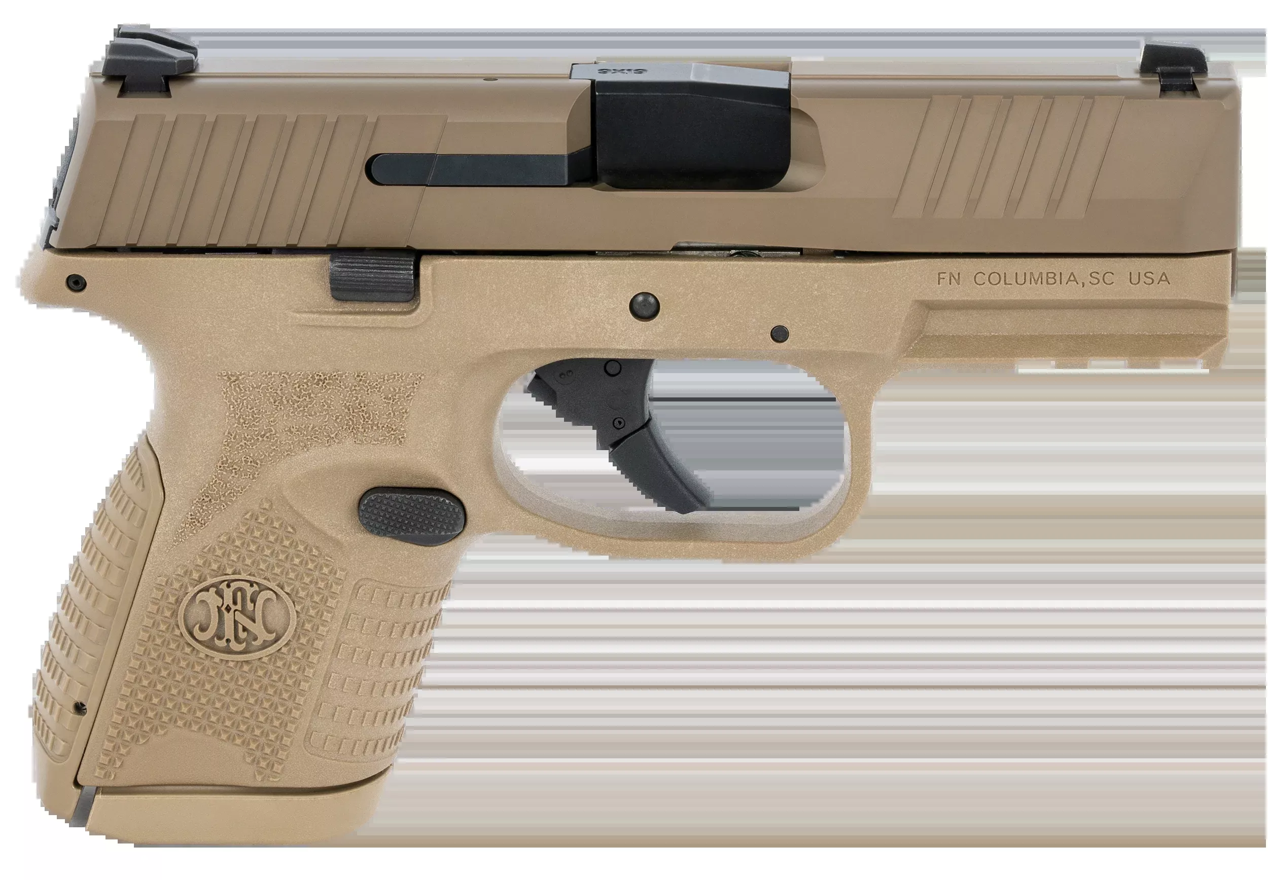 FN 509 Compact 9mm Luger 3.7" 10+1 DAO Pistol - Flat Dark Earth - No Manual Safety