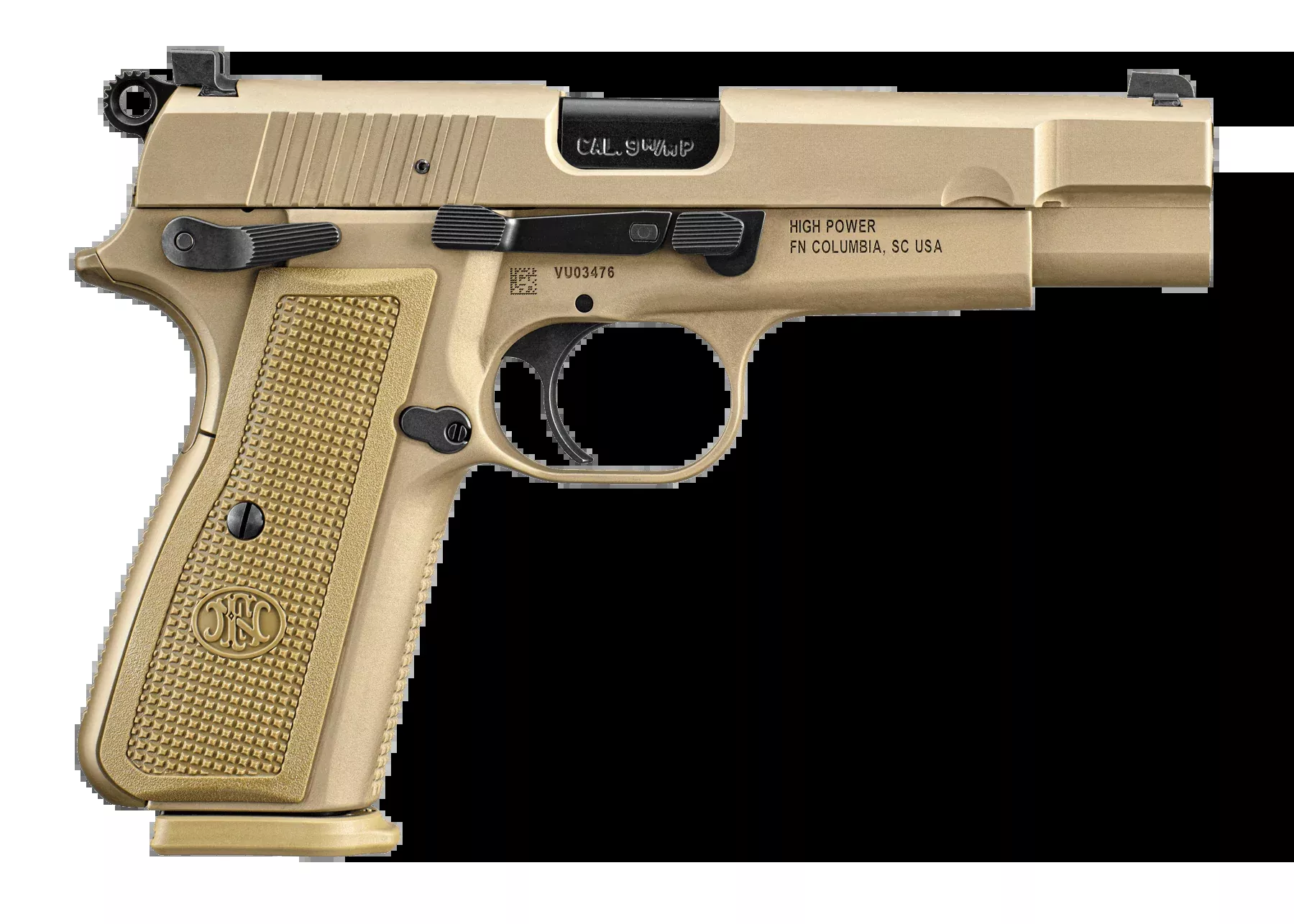 FN High Power 9mm Luger 4.7" 17+1 FDE SAO Pistol