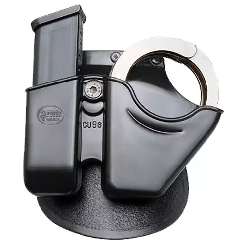 Fobus CU9G Handcuff/Magazine Combo Case 9mm Luger 40 S&W 357 Mag Fits Glock/H&K Plastic Black Paddle