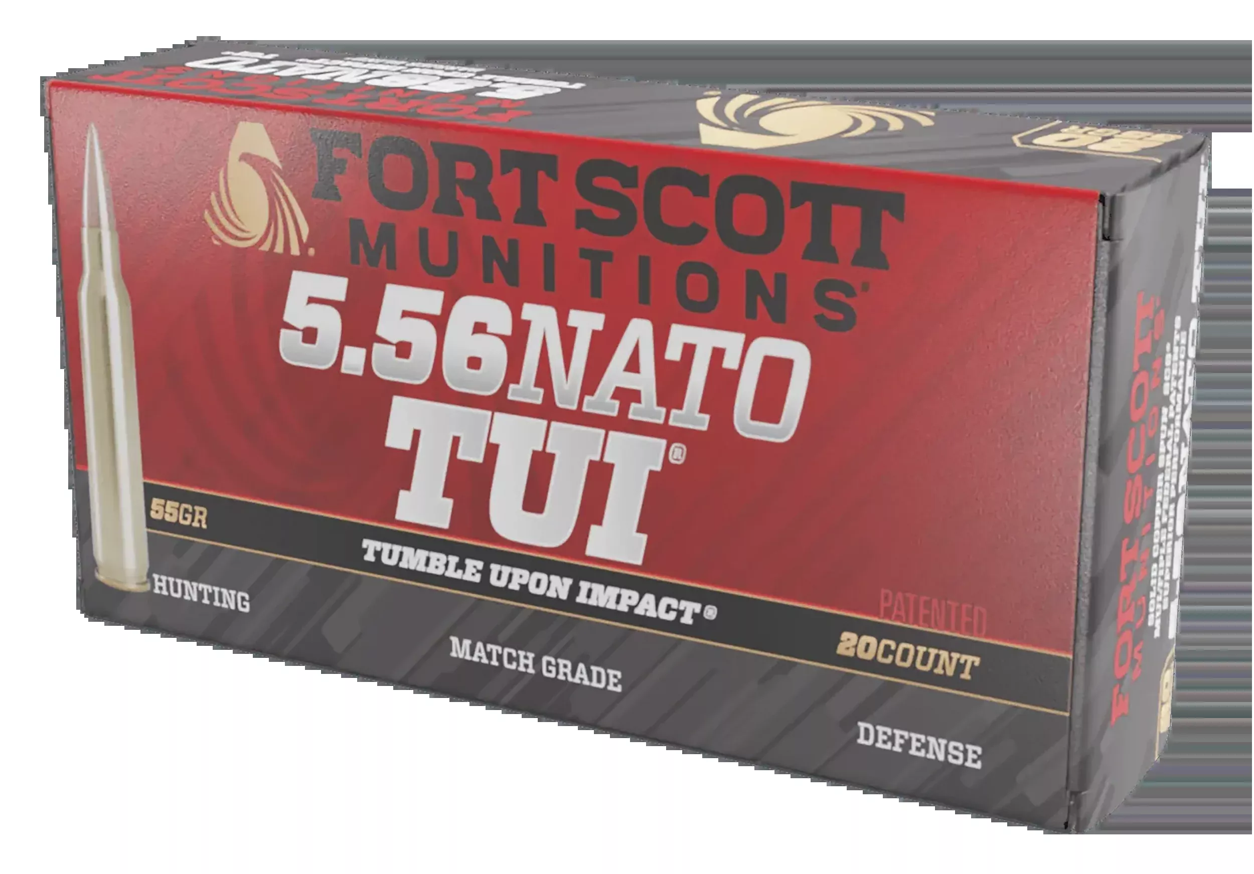 Fort Scott Munitions Tumble Upon Impact (TUI) 5.56x45mm NATO 55gr Solid Copper Spun - Box or Case
