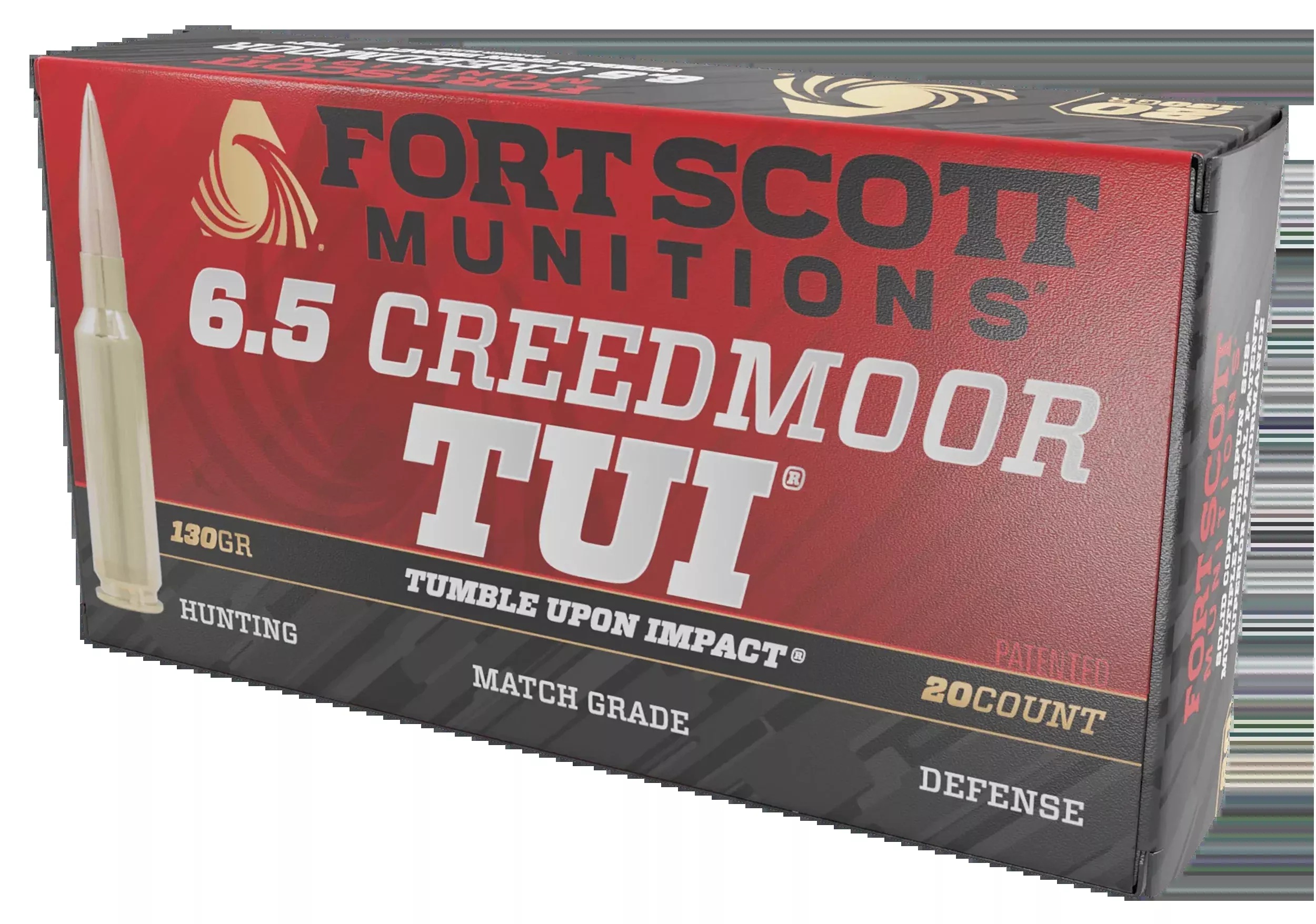 Fort Scott Munitions Tumble Upon Impact (TUI) 6.5 Creedmoor 130gr Solid Copper Spun - Box or Case