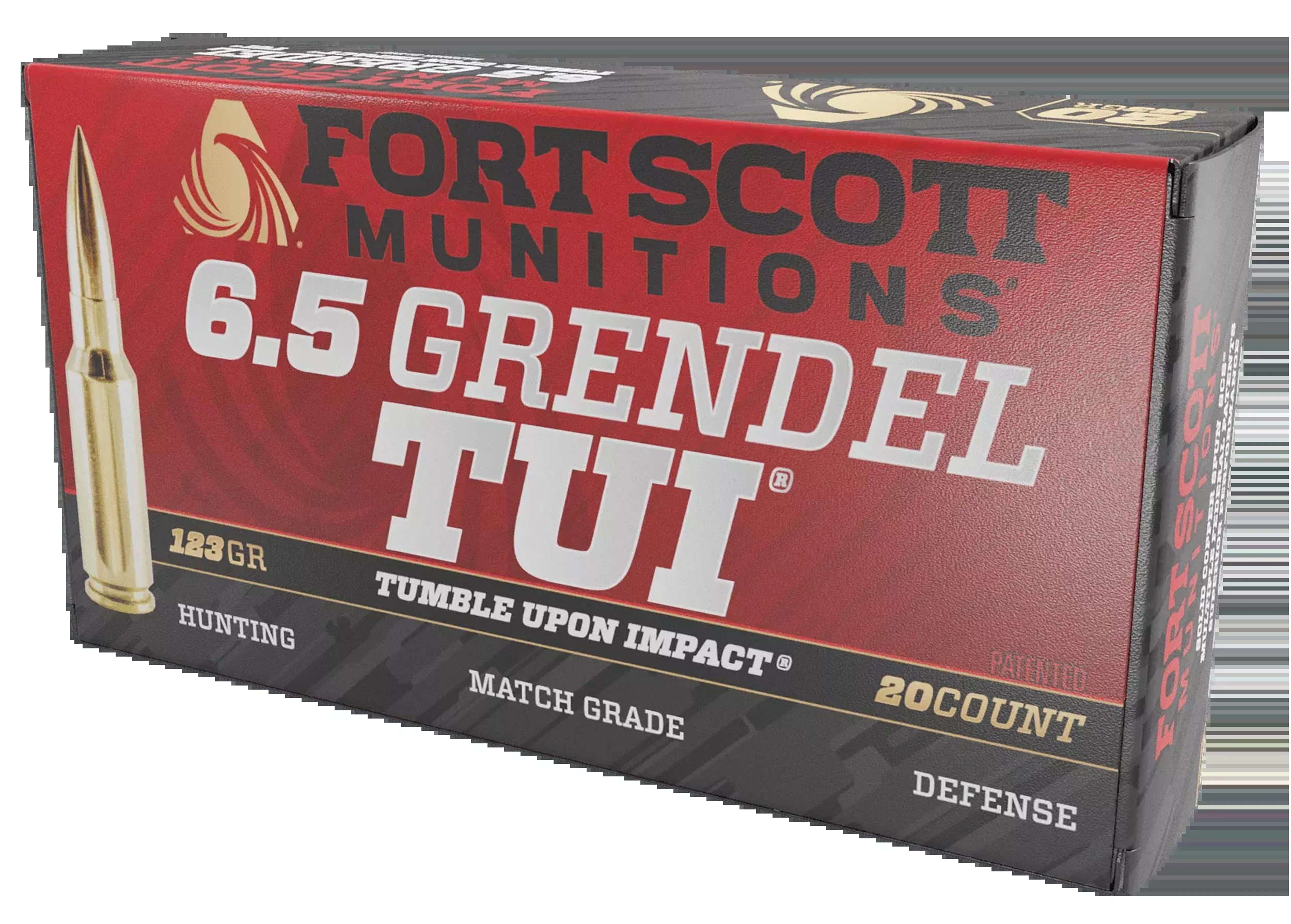 Fort Scott Munitions Tumble Upon Impact (TUI) 6.5 Grendel 123 gr Solid Copper Spun - Box or Case