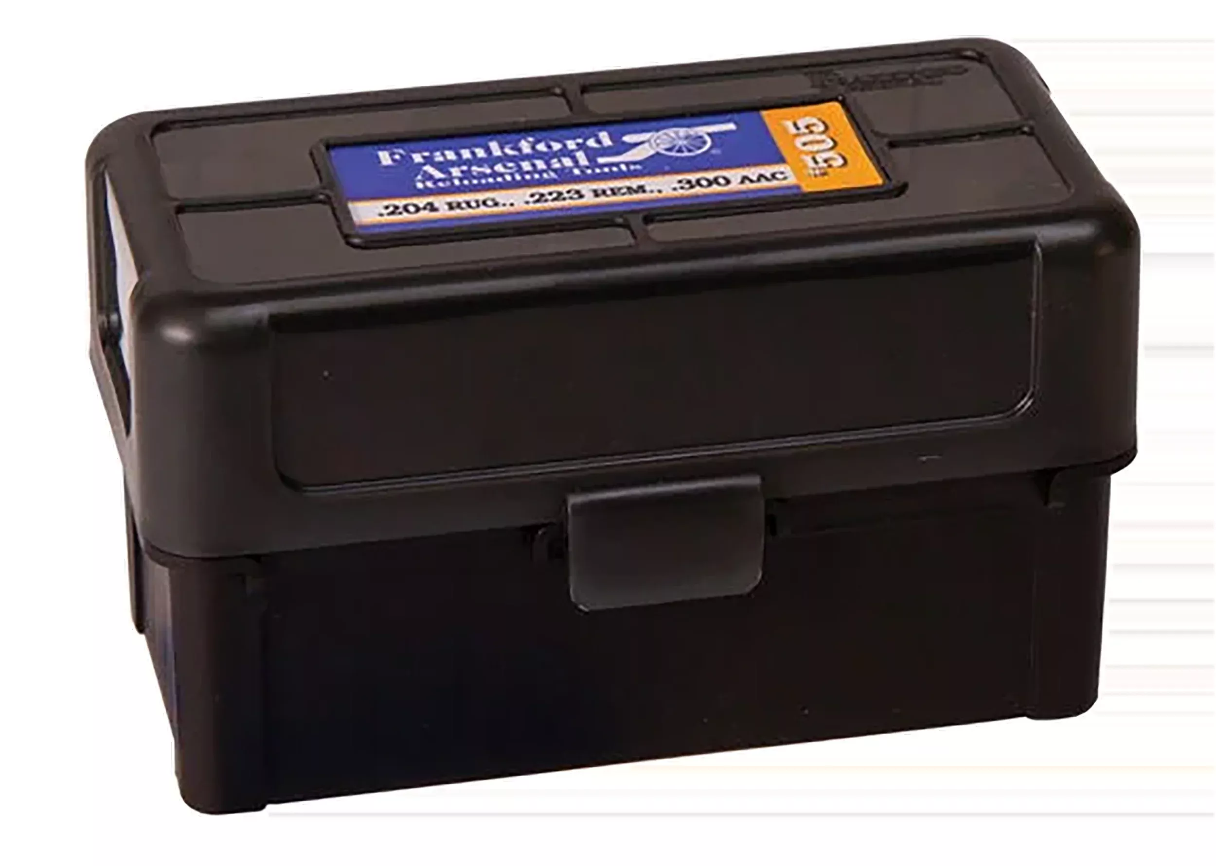 Frankford Arsenal Hinge-Top Ammo Box .17/.204/.223 Cal 50-Rd Polymer Black