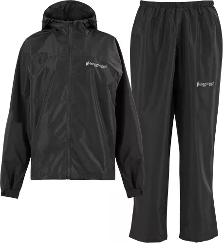 Frogg Toggs Men's Vapor Rain Suit Black MD/LG