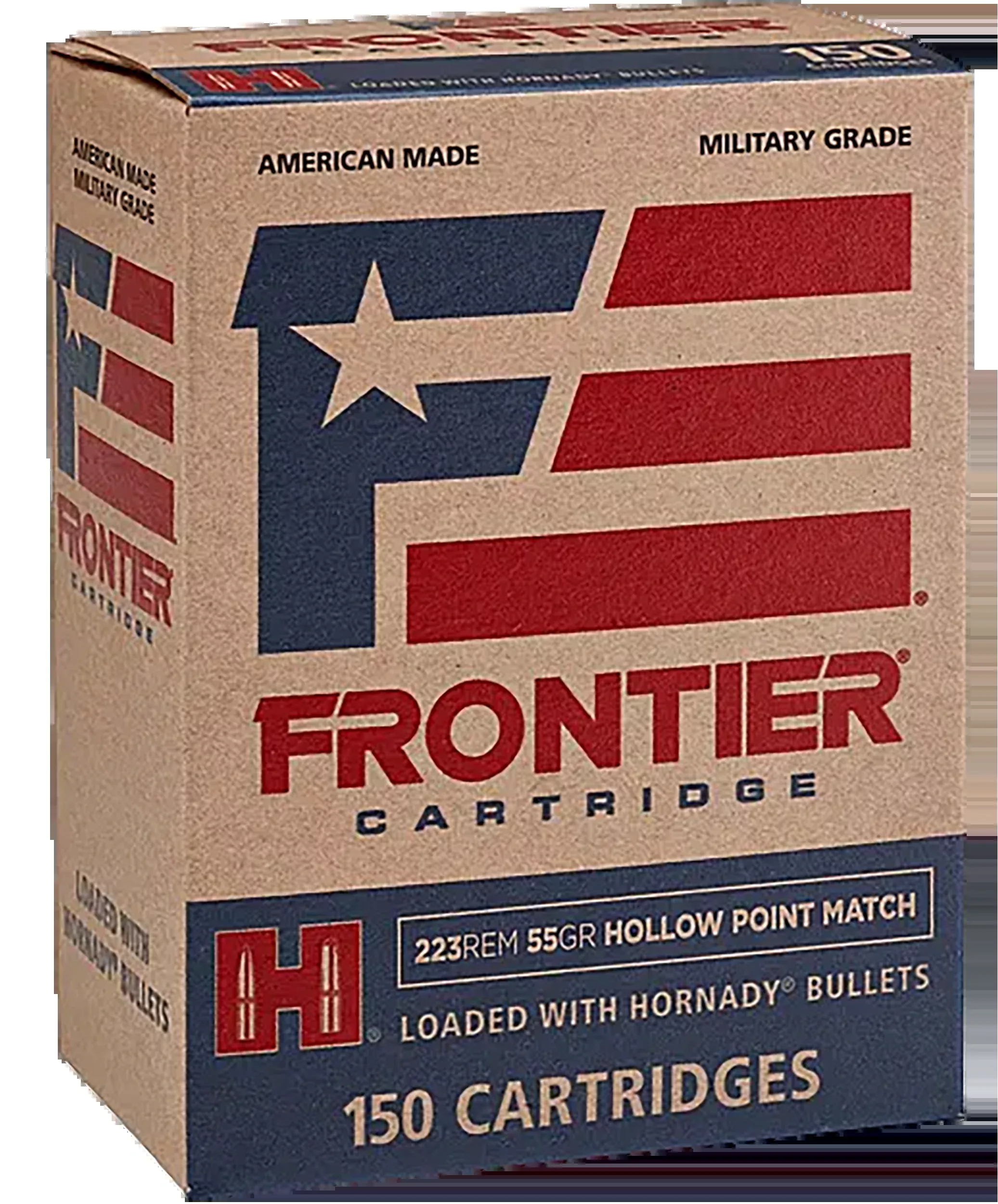 Frontier Cartridge FR1415 Military Grade 223 Rem 55gr Hollow Point Match 150 Rd - Box or Case