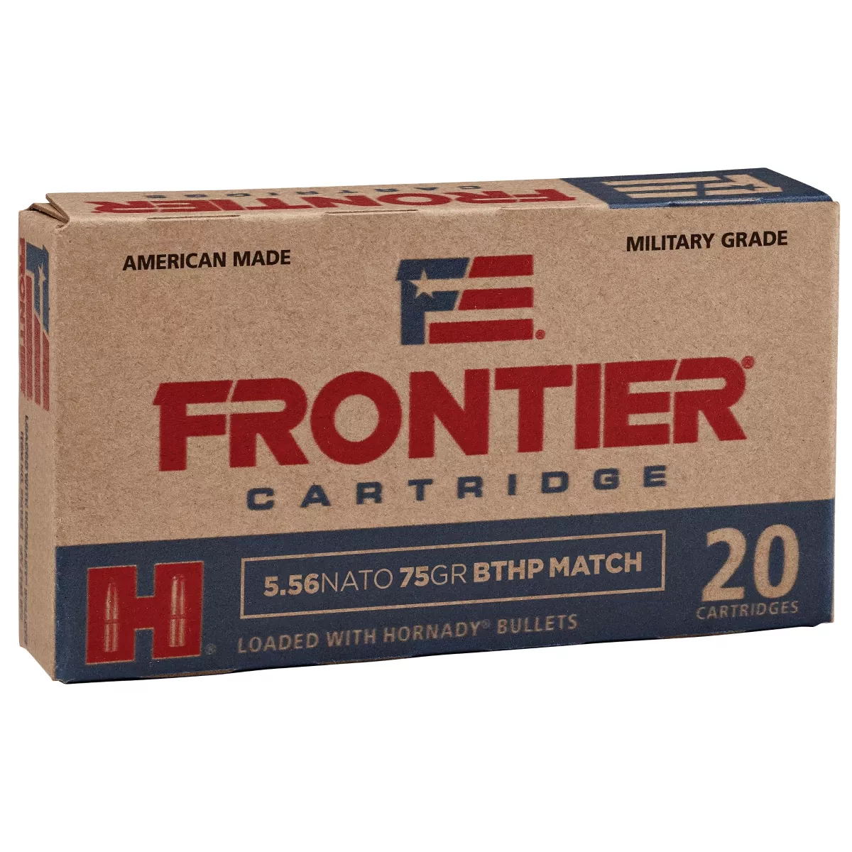 Frontier5.56 NATO 75 Grain BTHP Match T2 Frontier Ammunition