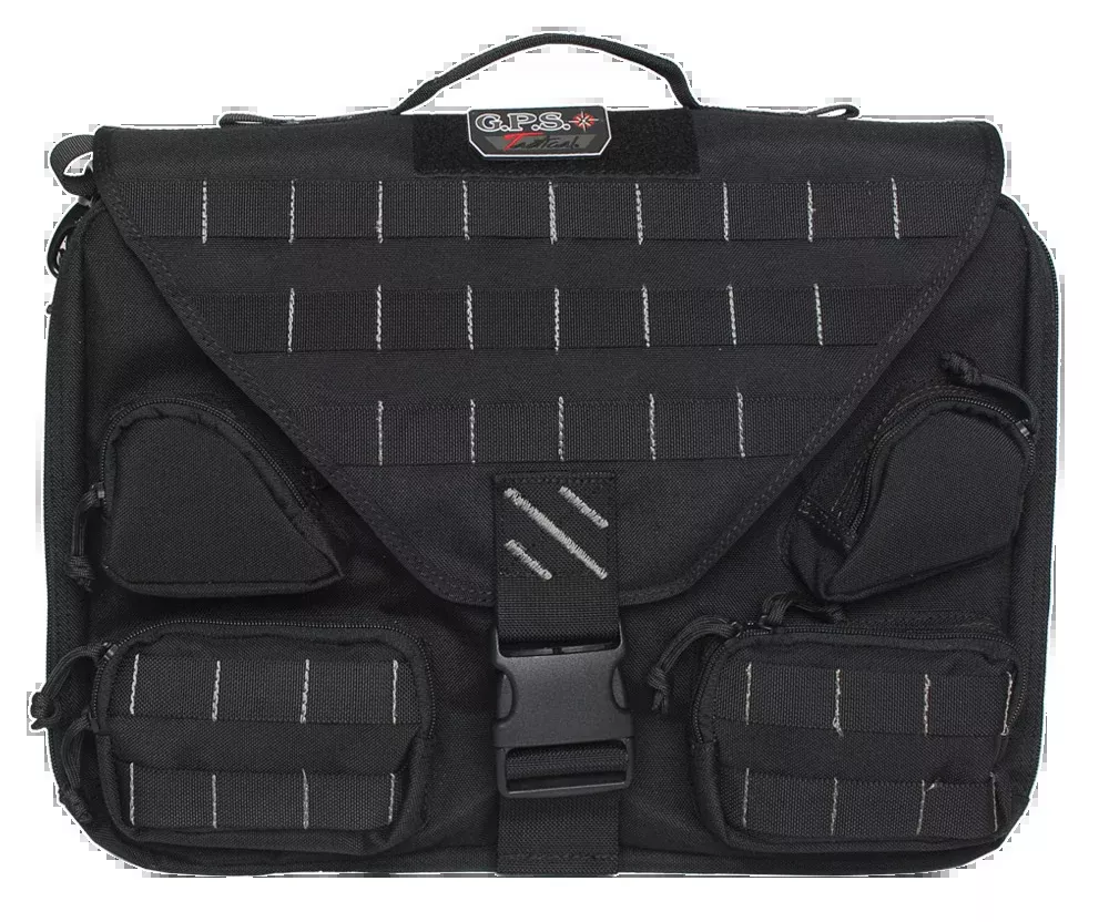 G*Outdoors T1350BCB Tactical Brief Case Black 1000D Polyester 1 Handgun