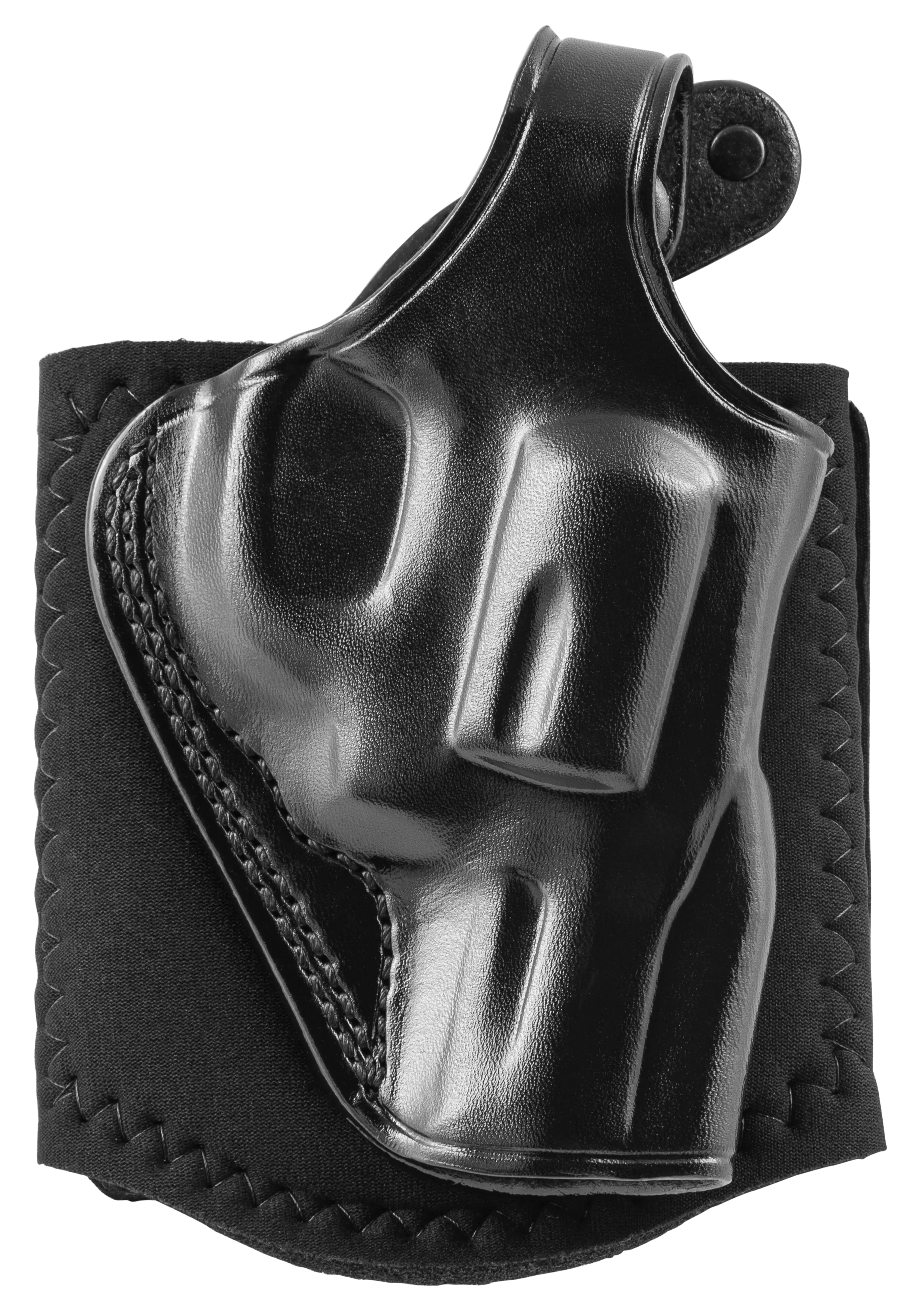 Galco AG158B Ankle GloveSize Fits Ankles up to 13" Black Leather Hook & Loop Fits S&W J Frame Fits Charter Arms Undercover Right Hand