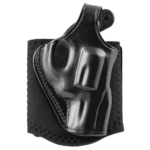 Galco AG286B Ankle GloveBlack Leather Ankle Fits Glock 26,27,33 Right Hand