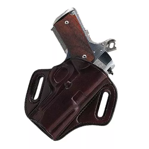 Galco CON226B Concealable OWB Black Leather Belt Slide Compatible w/ Glock 19X/19 Gen1-5/23 Gen2-5 Belt 1.50" Wide Right Hand