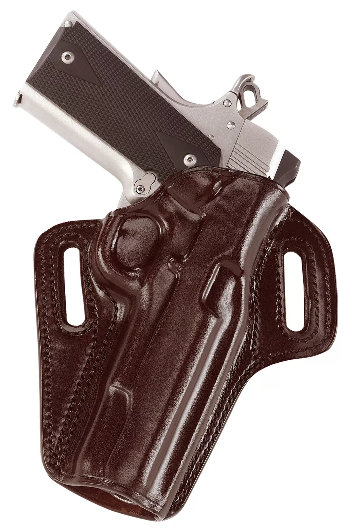 Galco CON266H ConcealableOWB Havana Brown Leather Belt Slide Fits 1911 Right Hand
