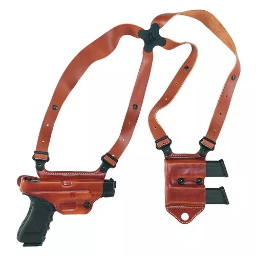 Galco MCII224B Miami Classic II Shoulder System Black Leather Fits Glock 17,19,22-23,26-27,31-35 Right Hand