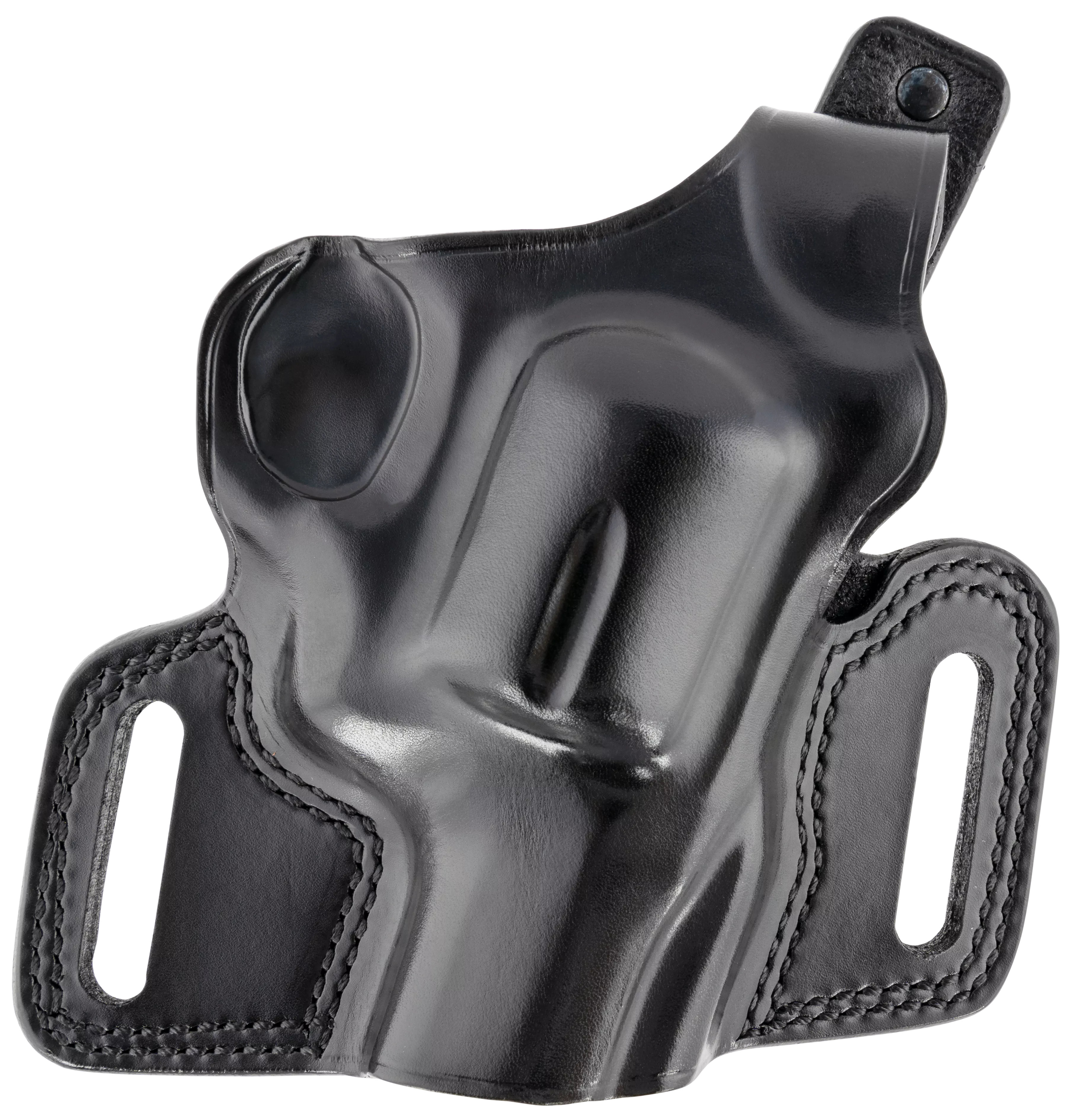 Galco SIL212B SilhouetteOWB Black Leather, Fits 1911/3-5" Barrel, Belt Slide Mount, Right Hand