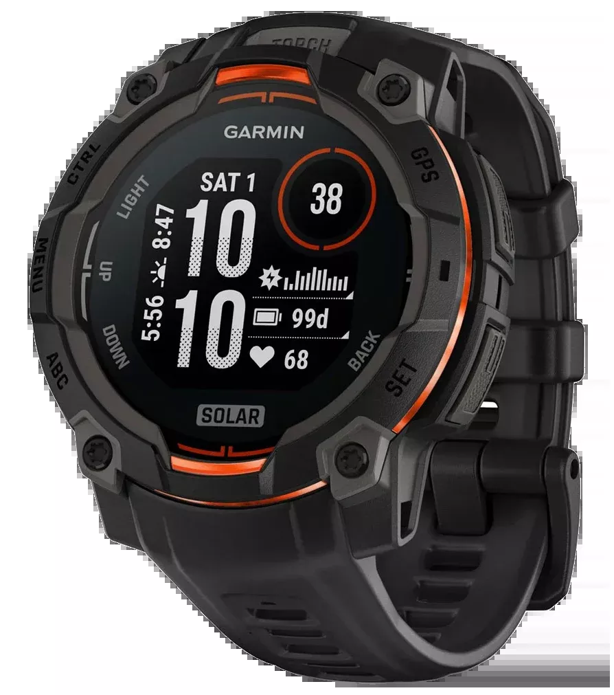 Garmin Instinct 3 Solar 45mm GPS Smartwatch - Black/Charcoal