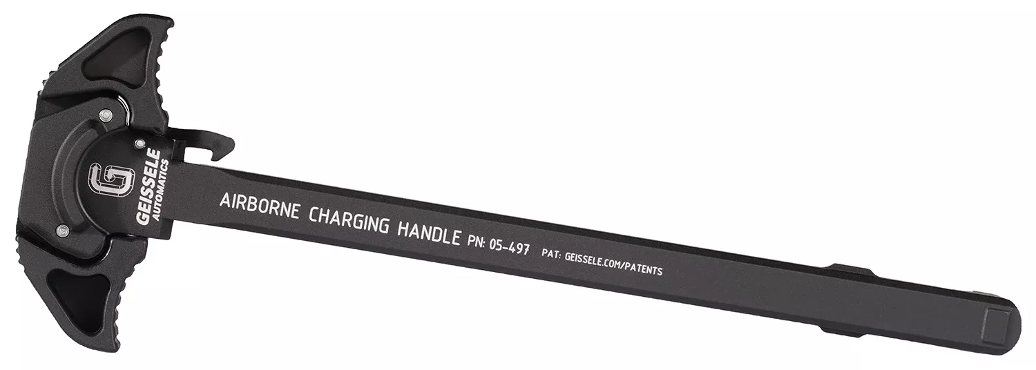 Geissele Automatics Airborne Charging Handle 5.56x45mm NATO Ambidextrous AR-15 - Black Anodized