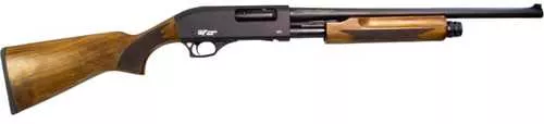 GForce Arms GFP3 20 Ga. Pump Action Shotgun 18.5" Barrel 3" Chamber 4Rd Capacity Manual Safety Tubular Magazine Fixed Mod Chokes Wood Stock Black Steel Finish