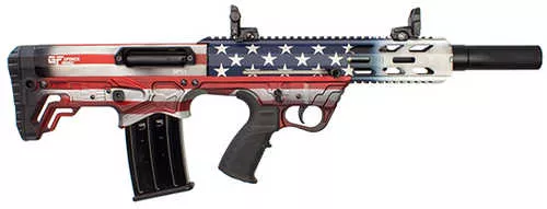 GForce Arms GFY-1 Semi-Auto AR-Style Bullpup Shotgun 12 Gauge 18.5" Barrel (1)-5Rd Mag American Flag Cerakote Finish