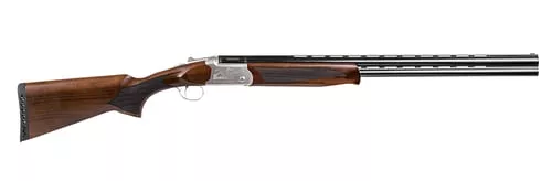 GirsanBalikli Blue Label 410 Bore Break Open 2.50" 2rd 26" Blue Polished Over/Under Vent Rib Barrel, Engraved Silver Aluminum Receiver, Fixed Turkish Walnut Stock, 5 Mobil Chokes