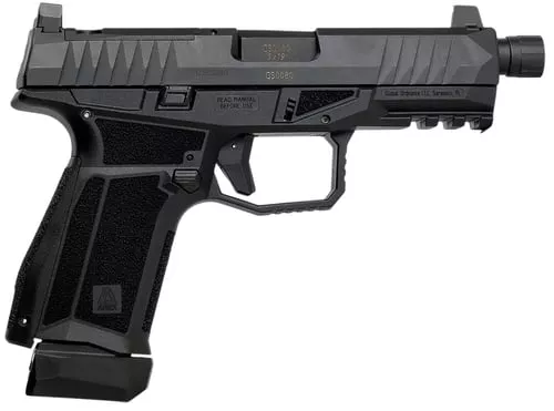 Global Ordnance LLC 815537024791 Delta M Gen2 9mm Luger 15+1 4" Black Threaded Barrel, Black Nitride Optic Cut/Serrated Slide, Black Frame, Ambidextrous