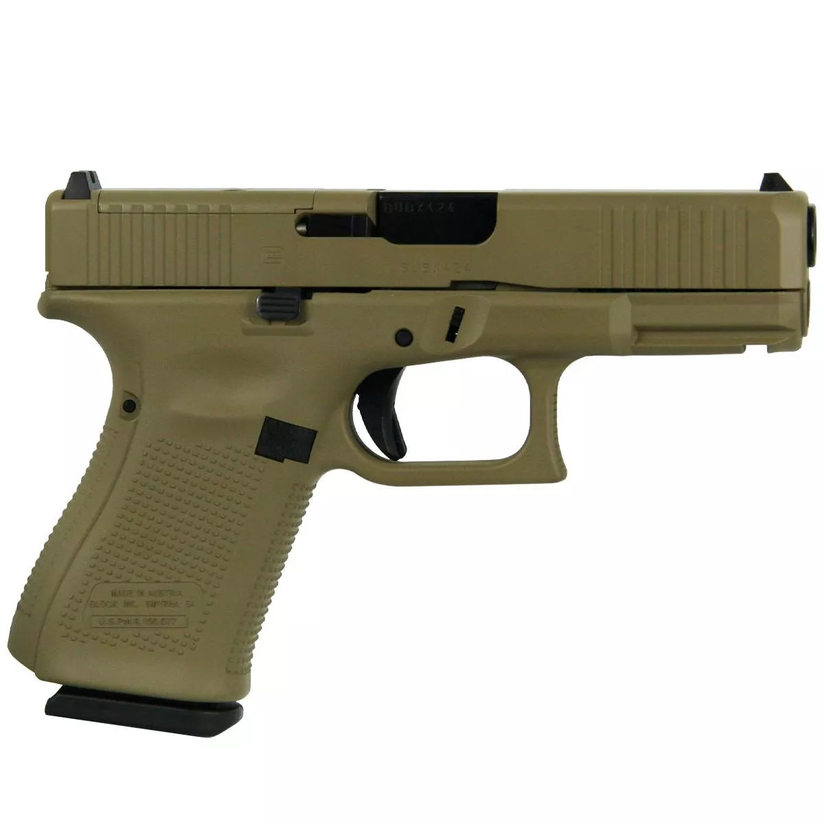 Glock 19 Gen 5 MOS Custom “FDE” Handgun 9mm Luger 15rd Magazines (3) 4.02″ Barrel Austria