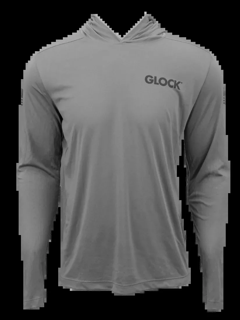 Glock AP96416 Hooded Performance Long Sleeve Shirt - Medium - Gray