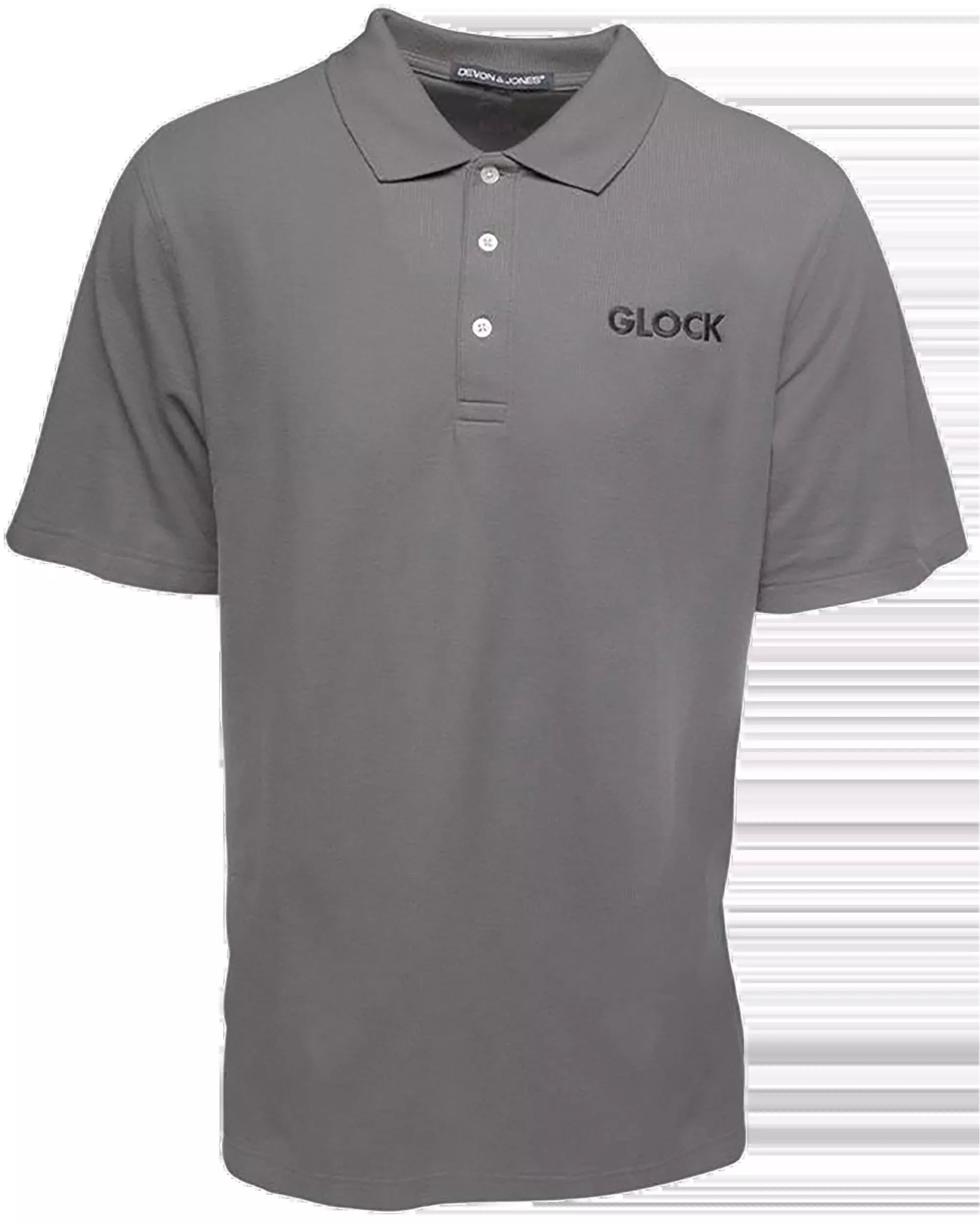 Glock Classic Polo Gray Cotton Short Sleeve Small