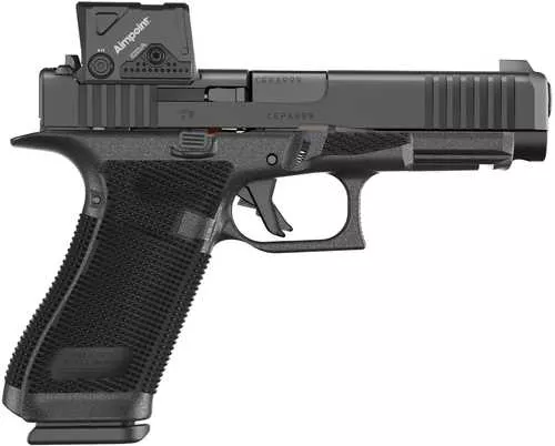 Glock G17 Gen6 w/Aimpoint Full Size 9mm Luger 17+1 4.49" Black GMB Barrel, Black nDLC Steel Serrated w/Optic Slide, Black Polymer Frame w/Accessory Rail, Interchangeable Backstrap Grip, Aimpoint COA 3.5 MOA Red Dot, Ambidextrous