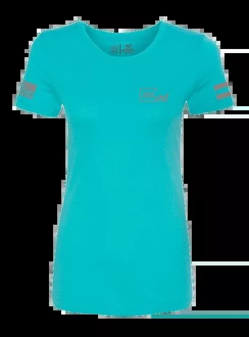 Glock Girl Flag Tee 2XL Teal Short-Sleeve T-Shirt