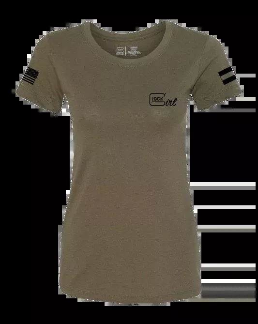 Glock Girl Flag Tee XL Green