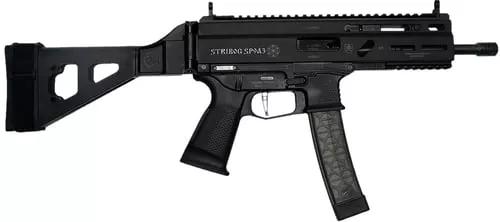 Grand Power 850003223117 Stribog SP9A3 9mm Luger 30+1 Black SB Tactical Brace