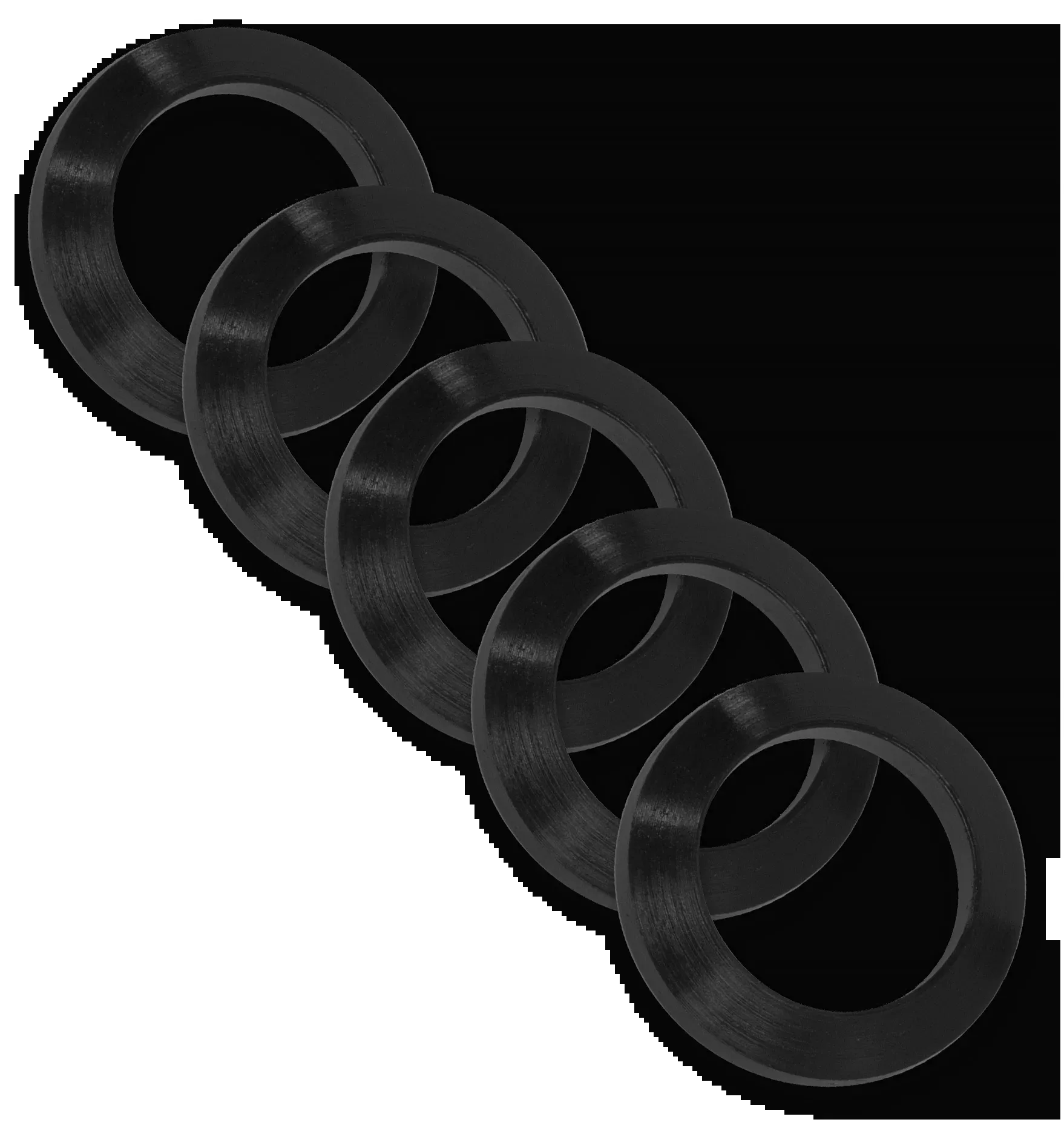 GrovTec GTHM320 Crush Washer .308 Cal 5/8"-24 Black Nitride Steel - 5 Pack