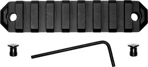 GrovTec GTSW229 KeyMod Picatinny Rail Section 3.8" 9-Slot Aluminum Black Hardcoat Anodized