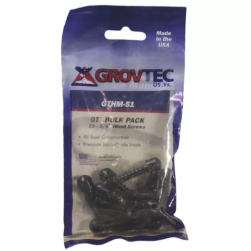 Grovtec US Inc GTHM51 Wood Screw Swivel Studs 0.75" 12-Pack Black