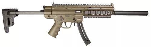 GSG GSG219GERGGSG1622G GSG-16Full Size 22 LR 22+1 16.25" Black Green Polymer Receiver Black Collapsible w/Storage Compartment Stock Right Hand
