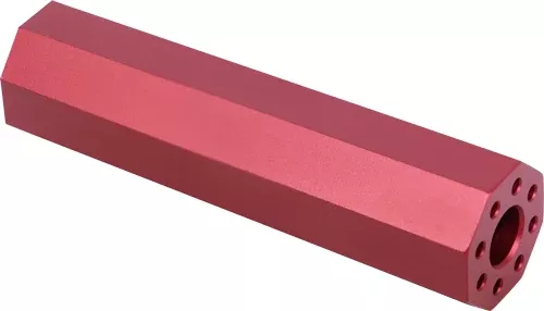 Guntec USA AR-15 Fake Suppressor 4.5" 1/2x28 Threads Red Anodized Aluminum